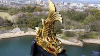 名古屋城の金のシャチホコ